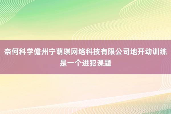 奈何科学儋州宁萌琪网络科技有限公司地开动训练是一个进犯课题