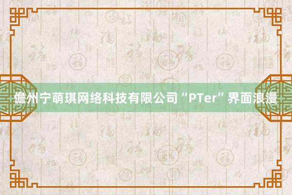 儋州宁萌琪网络科技有限公司“PTer”界面浪漫